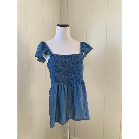 LOFT Smocked Pullover Sun Top, Size LP - Picture 1 of 5